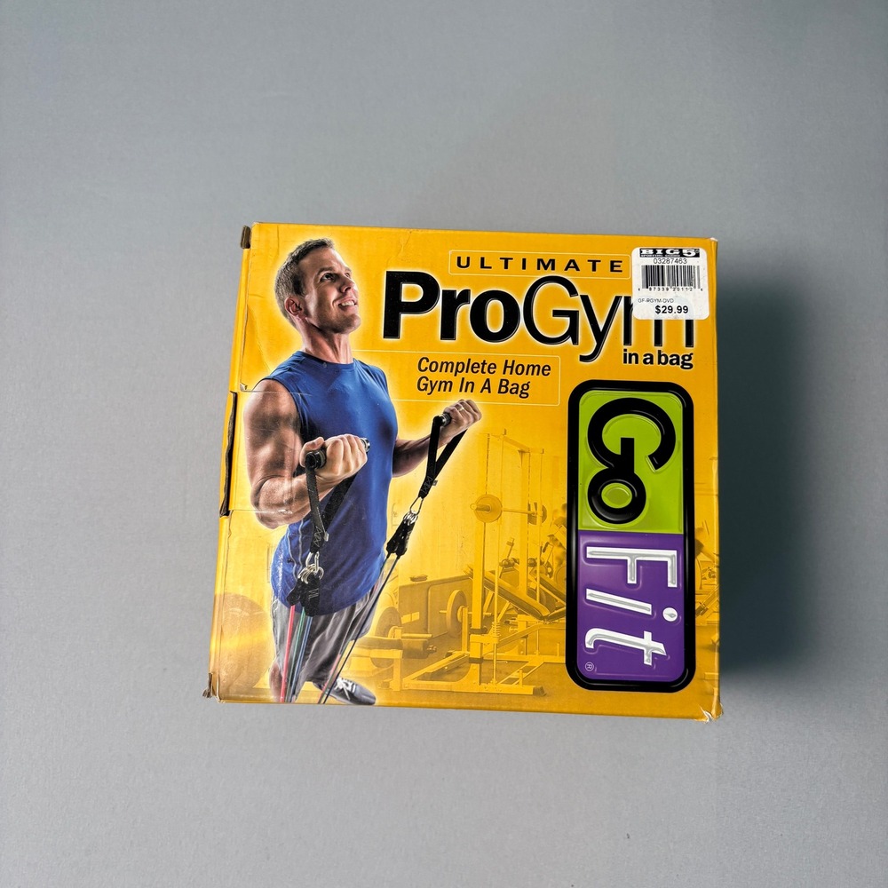 GoFit Ultimate ProGym in a Bag Resistance Band Set 20lb 30lb 40lb GF-PGYM-DVD
